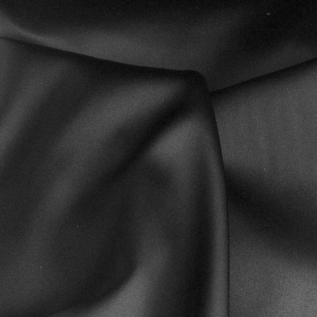 Stretch silk satin 19 mm. in deep black dull satin | View: Stretch silk Satin Fb. Jet black