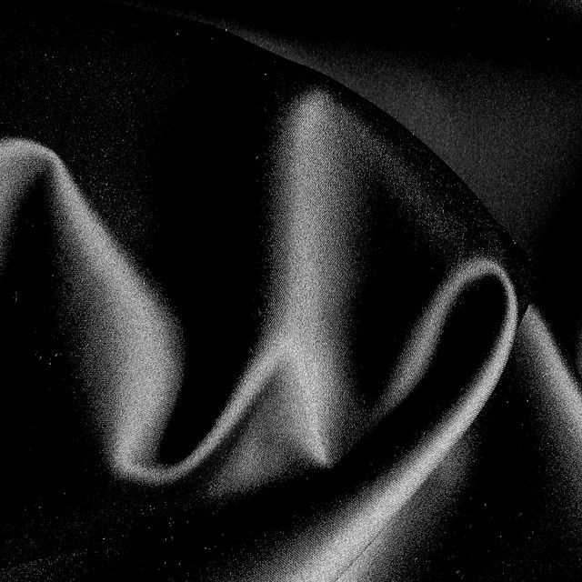 Stretch silk satin 19 mm. in deep black dull satin | View: Stretch silk Satin Fb. Jet black