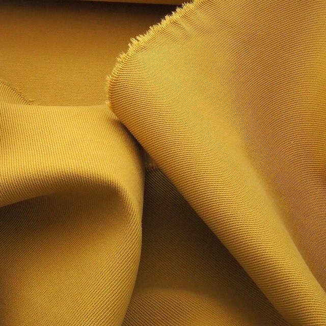 100% Tencel™ heavy twill in mustard yellow | View: 100% Tencel™ heavy twill in mustard yellow