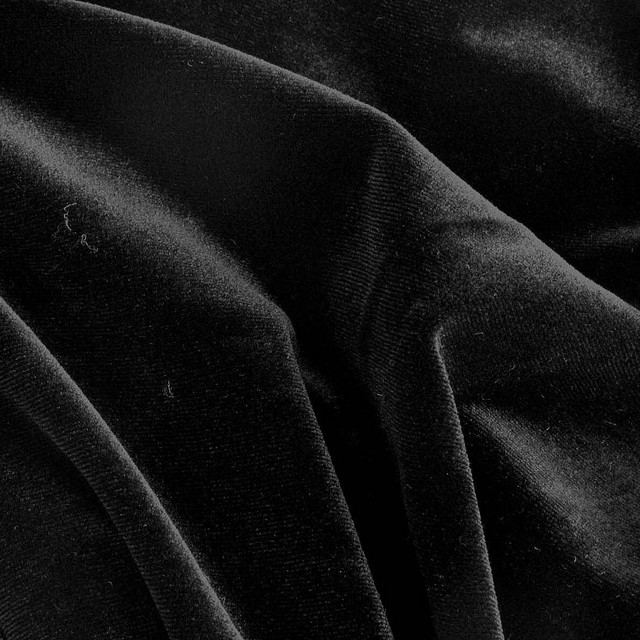 Original woven velvet in rayon nylon in jet black | View: Original woven velvet in rayon nylon in jet black