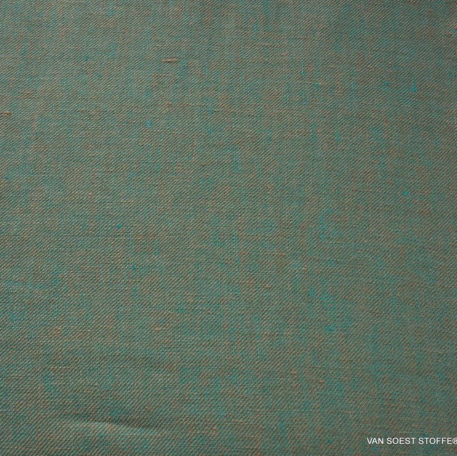 100% linen, twill 2Tone effect can be used on both sides Beige/Mintgrün | View: 100% linen, twill 2Tone effect can be used on both sides Beige/Mintgrün