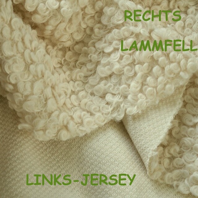 Bouclé Schafsfell Imitat in 4 Farben-ECRU-Peach-Lavendel & Zimt | Ansicht: Bouclé Schafsfell Imitat in 4 Farben-ECRU-Peach-Lavendel & Zimt