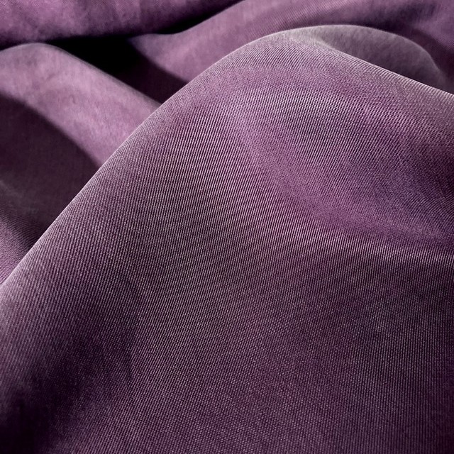Cupro-Rayon Twill Sandwashed in the color Plum
