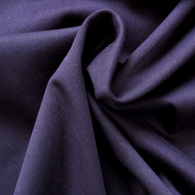 Heavy stretch satin Tencel blend in a great deep dark purple colour