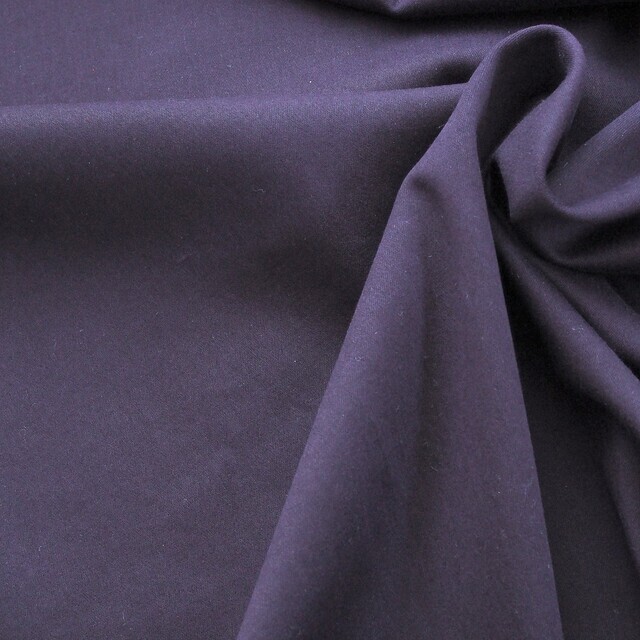 Heavy stretch satin Tencel blend in a great deep dark purple colour | View: Heavy stretch satin Tencel blend in a great deep dark purple colour