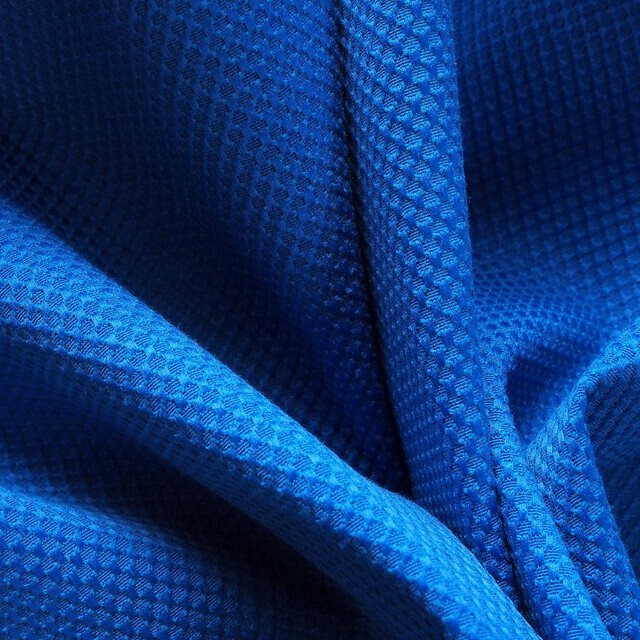 Stretch cotton-blend piqué in cobalt blue