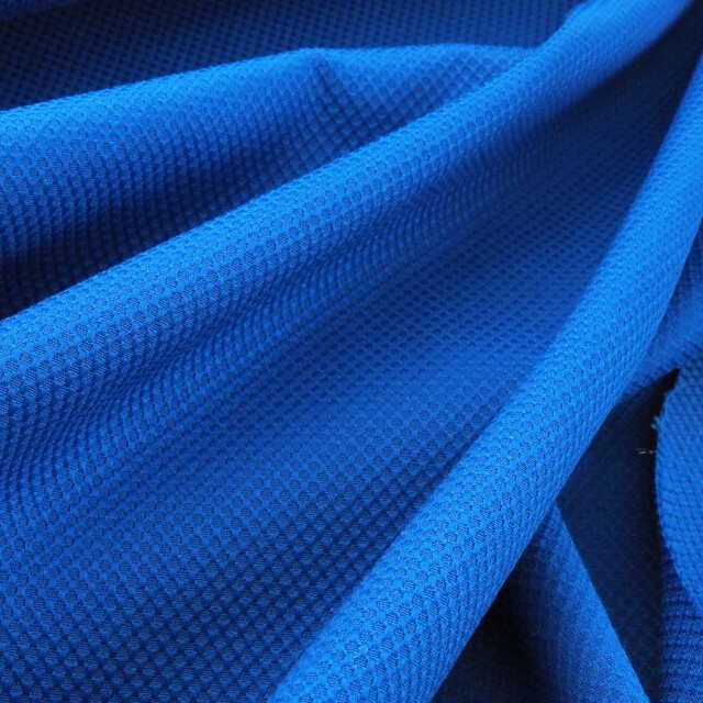 Stretch cotton-blend piqué in cobalt blue | View: Stretch cotton-blend piqué in cobalt blue