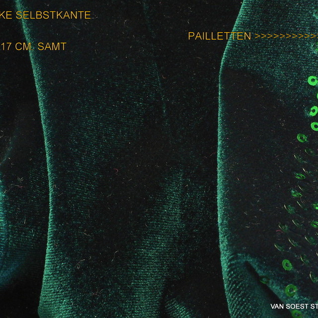 Stretch Pailletten Samt in Tannengrün | Ansicht: Stretch Pailletten Samt in Tannengrün
